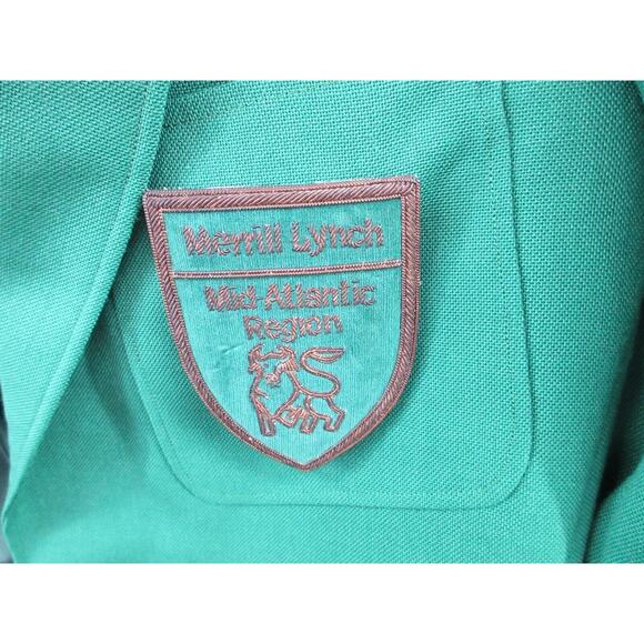 VINTAGE Merrill Lynch 1984 Bull Logo Button Blazer Sport Coat GARY SINDERBRAND - Picture 2 of 16